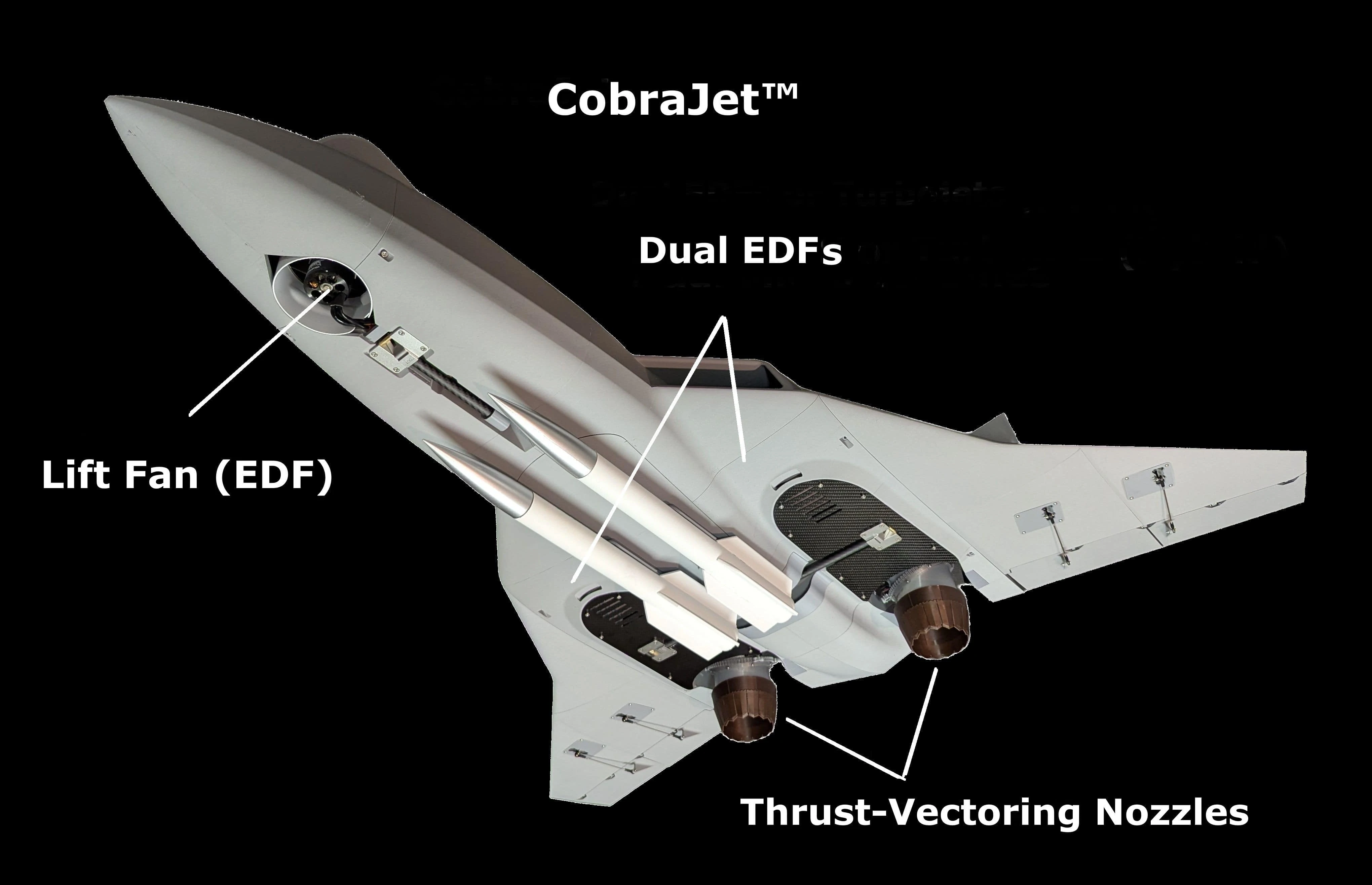 CobraJet™ - VTOL Jet with Low-Cost Attritable Air-to-Air Drone Interceptors